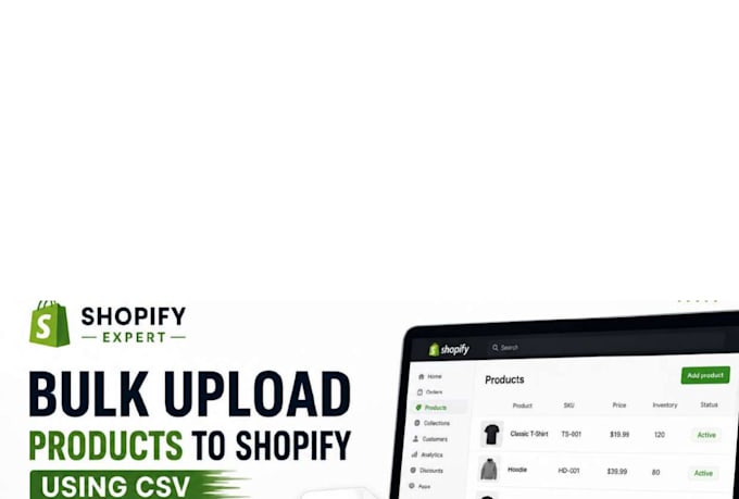 bulk upload products to shopify using CSV with variants and images